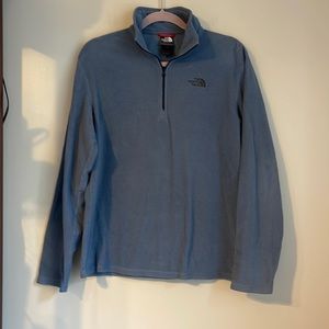The North Face Pullover Fleece 1/4 Zip Sweater Pullover Blue small